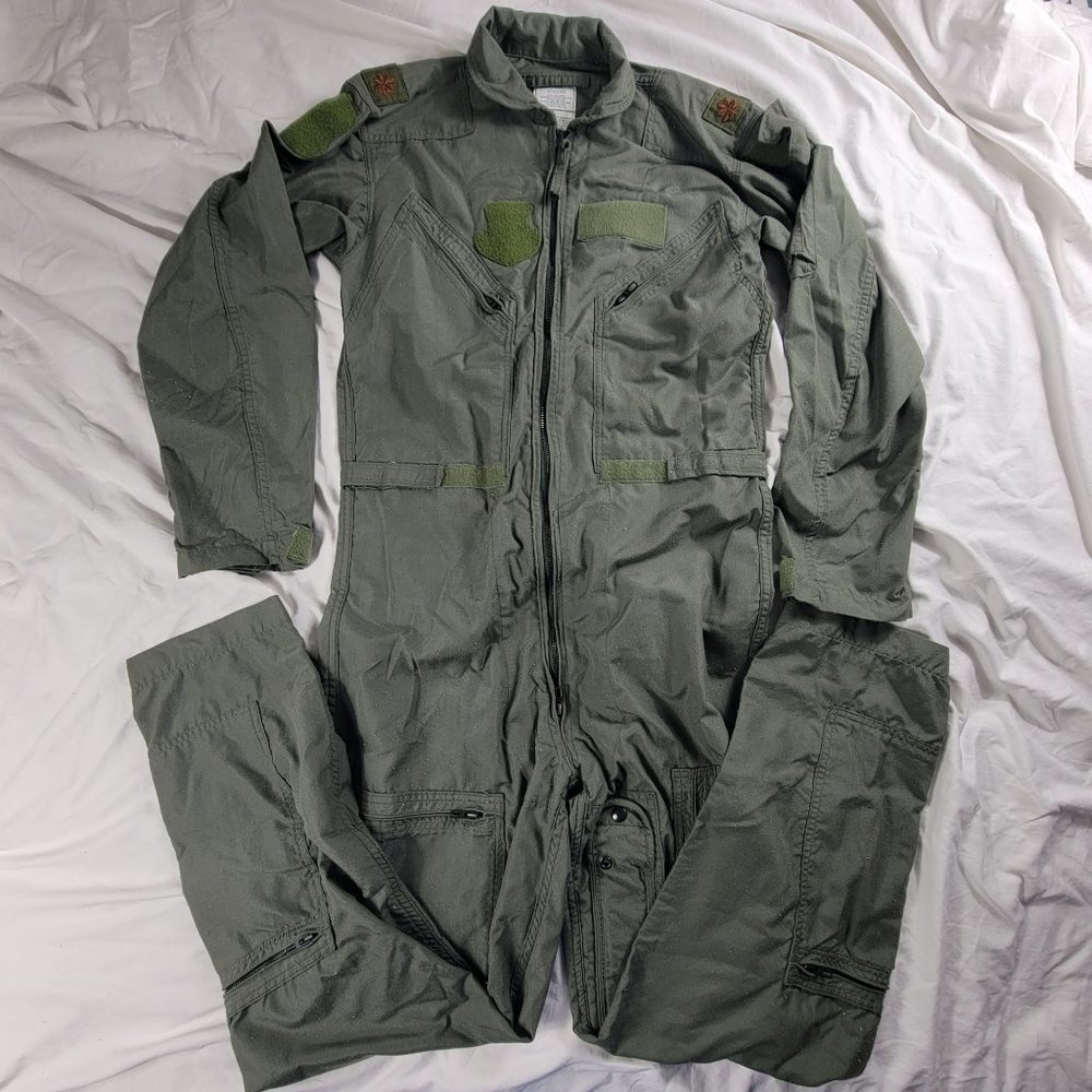 Equa Industries Military Flyers Coverall Size 40 Long Green Suit 8415-01-043-838